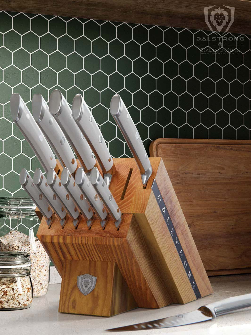 12-Piece Block Set | White Handles | Gladiator Series | NSF Certified | Dalstrong © - Image 7