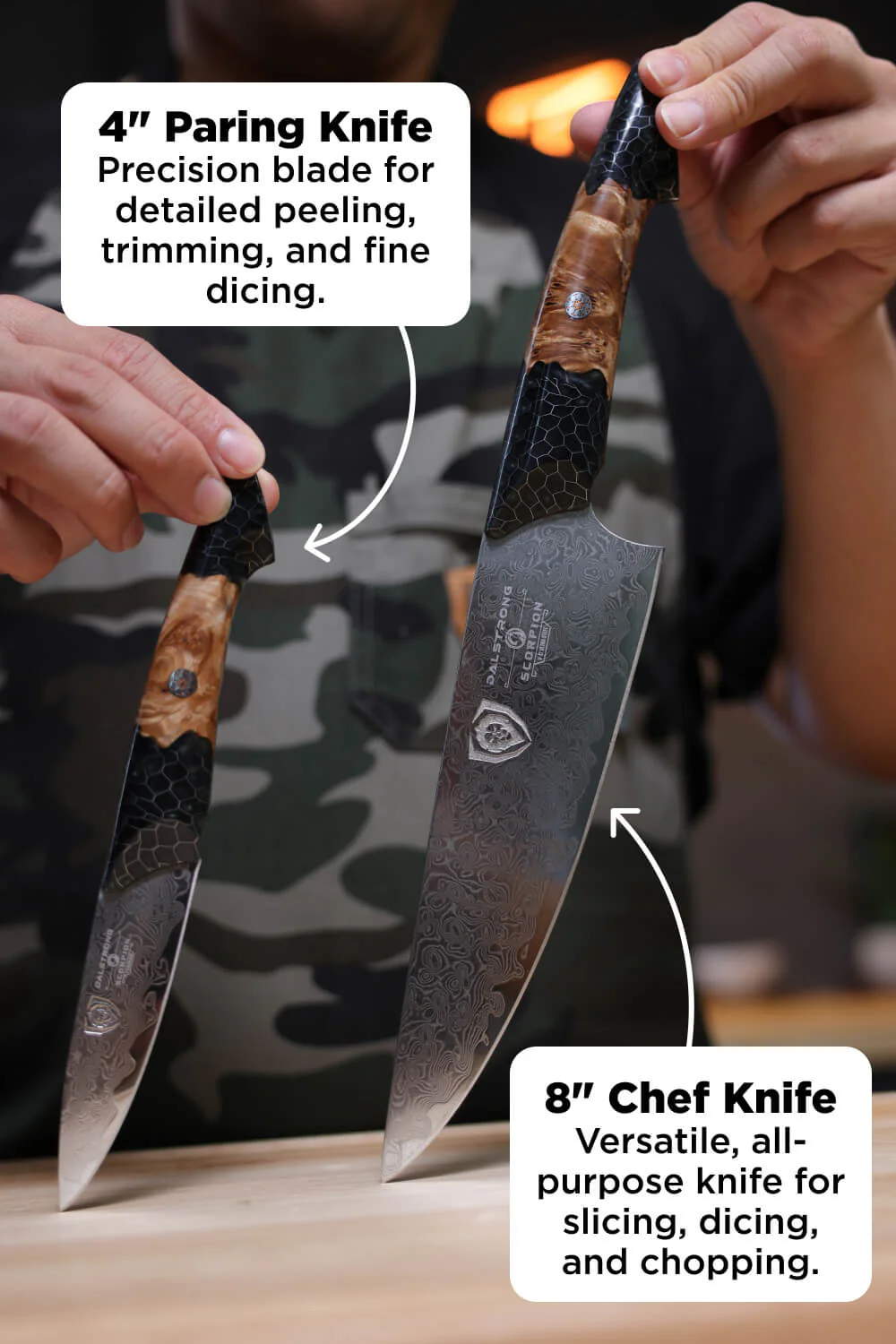 2 Piece Set | Chef Knife & Paring Knife | The Scorpion Series | Venom Edition | Dalstrong © - Image 3
