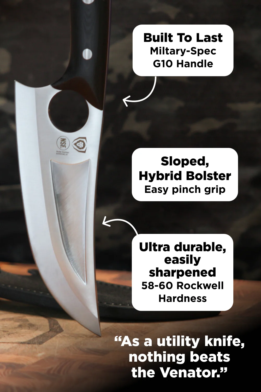 4 Piece Knife Set | Slicing, Boning, Butcher & Venator Knife | Gladiator Series Elite | NSF Certified | Dalstrong © - Image 13