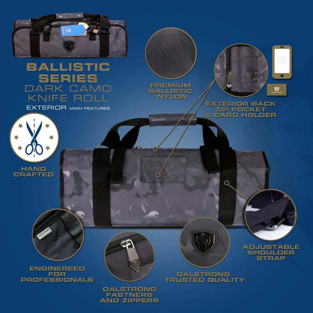Premium Knife Roll | Dark Camo | Ballistic Series | Dalstrong © - Image 3