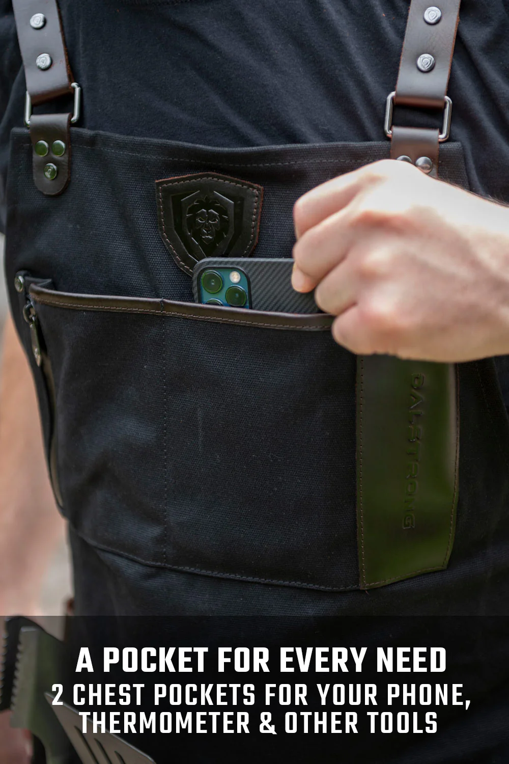 BBQ Apron | Heavy-Duty Waxed Canvas | Professional Chef's Kitchen Apron | Dalstrong © - Image 3