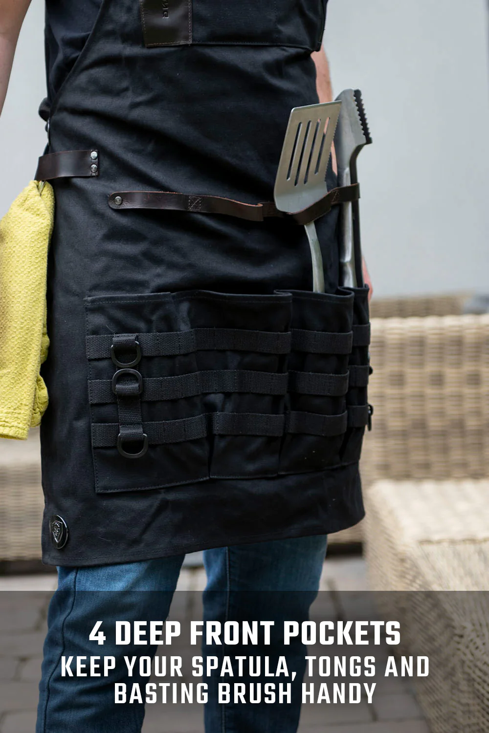 BBQ Apron | Heavy-Duty Waxed Canvas | Professional Chef's Kitchen Apron | Dalstrong © - Image 4