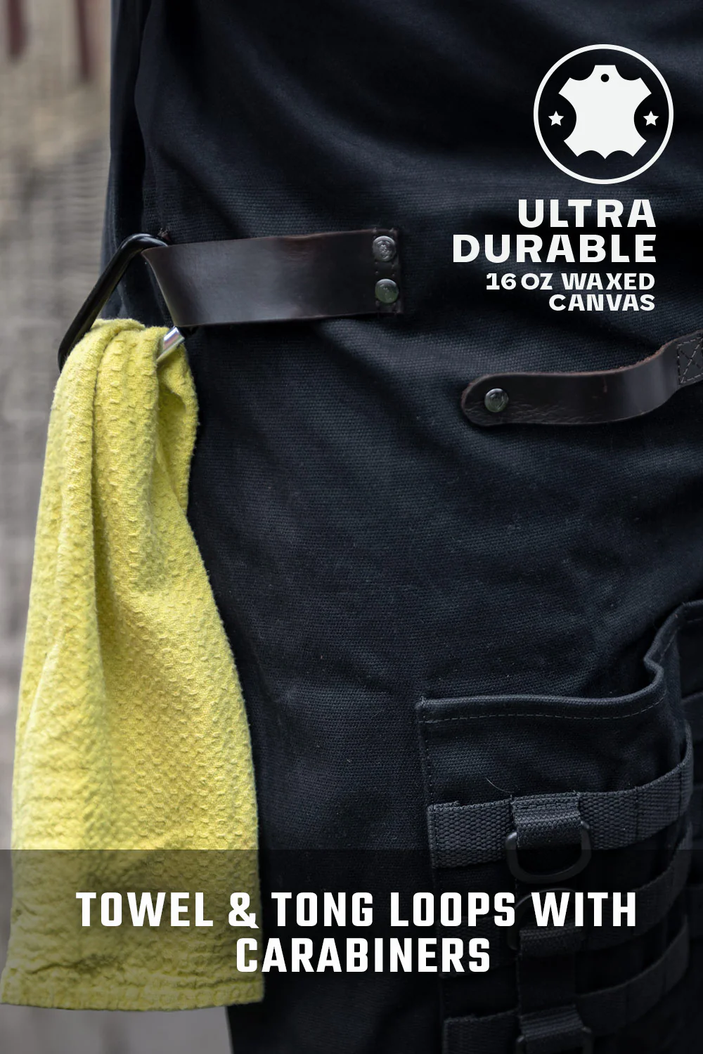 BBQ Apron | Heavy-Duty Waxed Canvas | Professional Chef's Kitchen Apron | Dalstrong © - Image 7