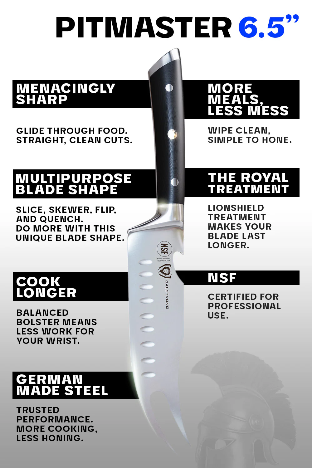 BBQ Pitmaster & Meat Knife 6.5" | Gladiator Series | NSF Certified | Dalstrong © - Image 6