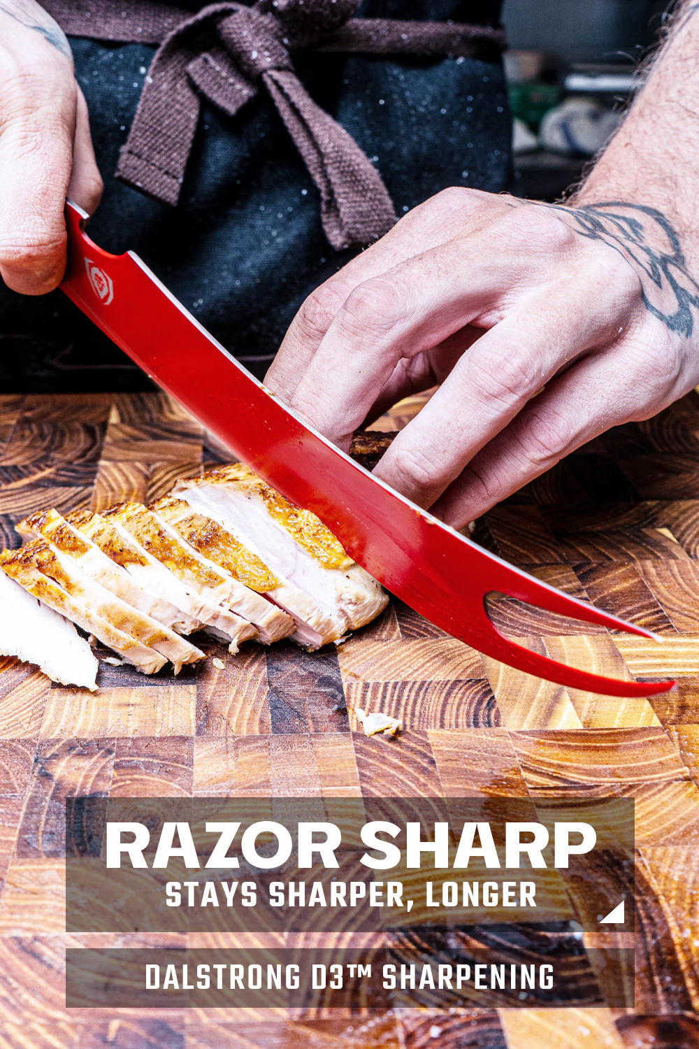 BBQ Pitmaster & Meat Knife 9" | Shadow Black Series | RED Edition | Dalstrong © - Image 2