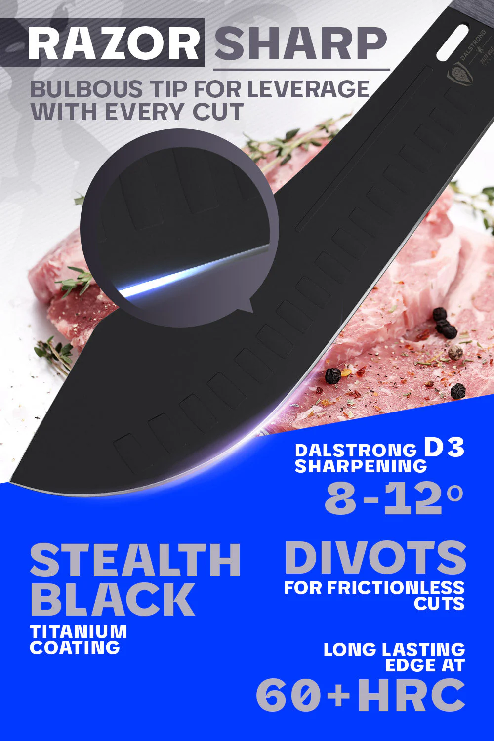 Bull Nose Butcher Knife 10" | Delta Wolf Series | Dalstrong © - Image 3