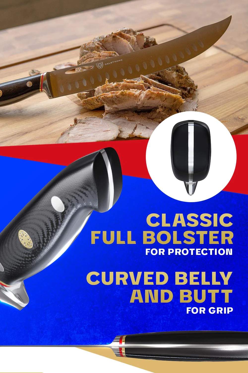Butcher & Breaking Knife 10" | Cimiter Meat Slicer | Centurion Series | Dalstrong © - Image 5