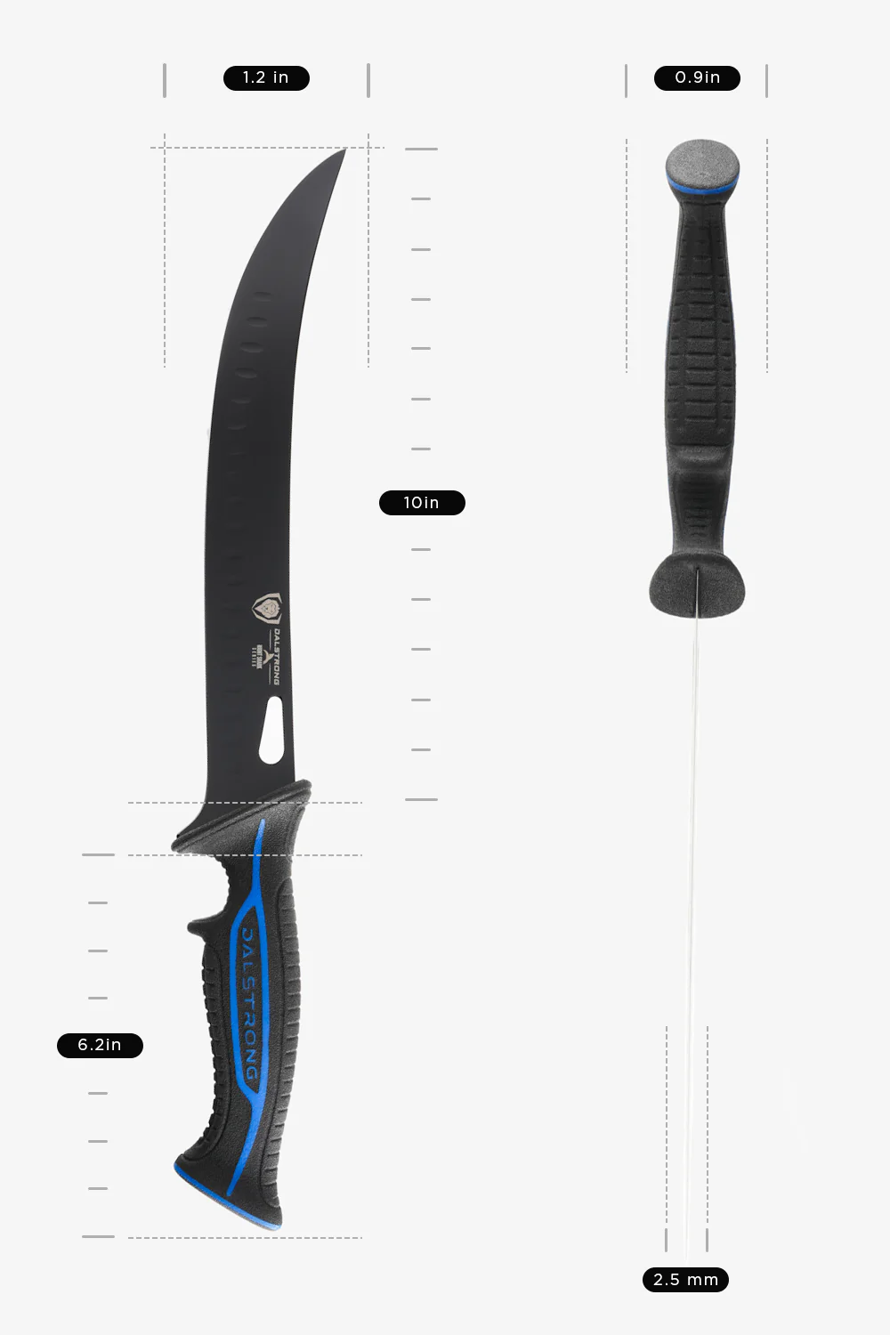 Butcher Knife 10" | Night Shark Series | NSF Certified | Dalstrong © - Image 7