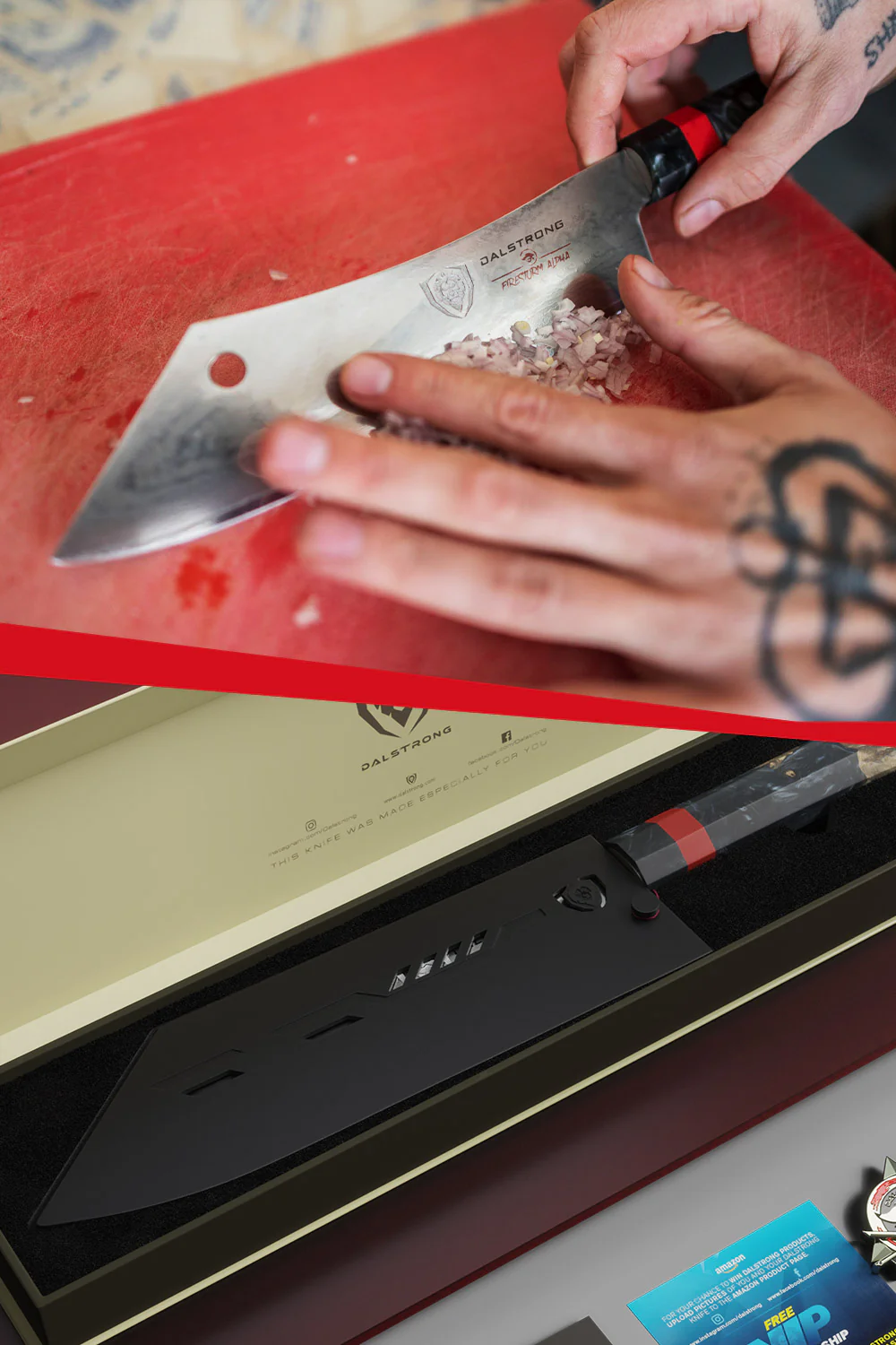 Chef & Cleaver Hybrid Knife 8" | "The Crixus" | Firestorm Alpha Series | Dalstrong © - Image 6