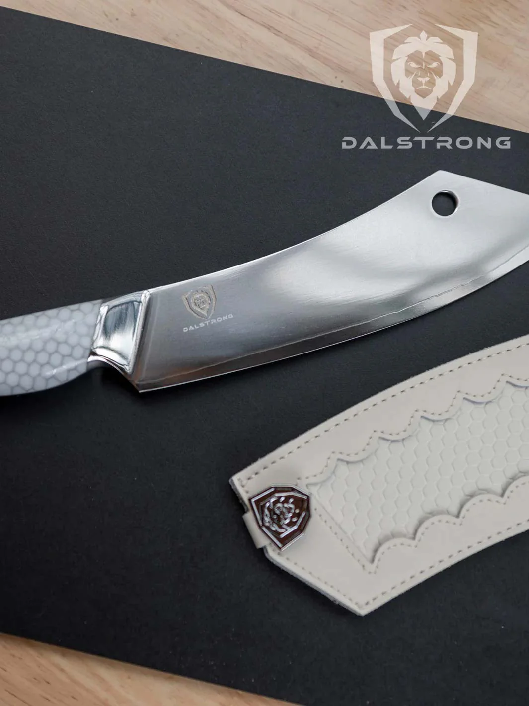 Chef & Cleaver Hybrid Knife 8" | The Crixus | Frost Fire Series | NSF Certified | Dalstrong © - Image 6