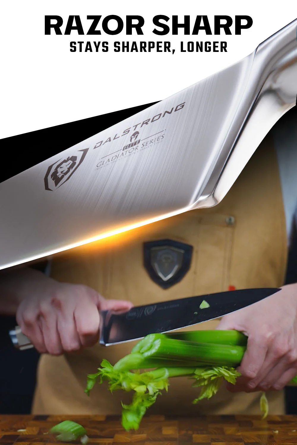 Chef Knife 8" | Grey ABS Handle | Gladiator Series | NSF Certified | Dalstrong © - Image 2