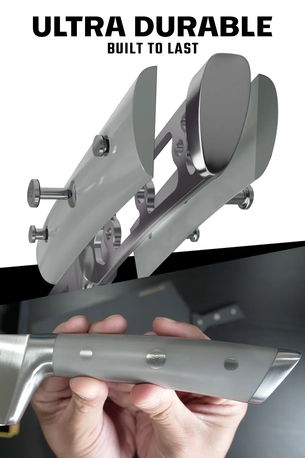 Chef Knife 8" | Grey ABS Handle | Gladiator Series | NSF Certified | Dalstrong © - Image 3