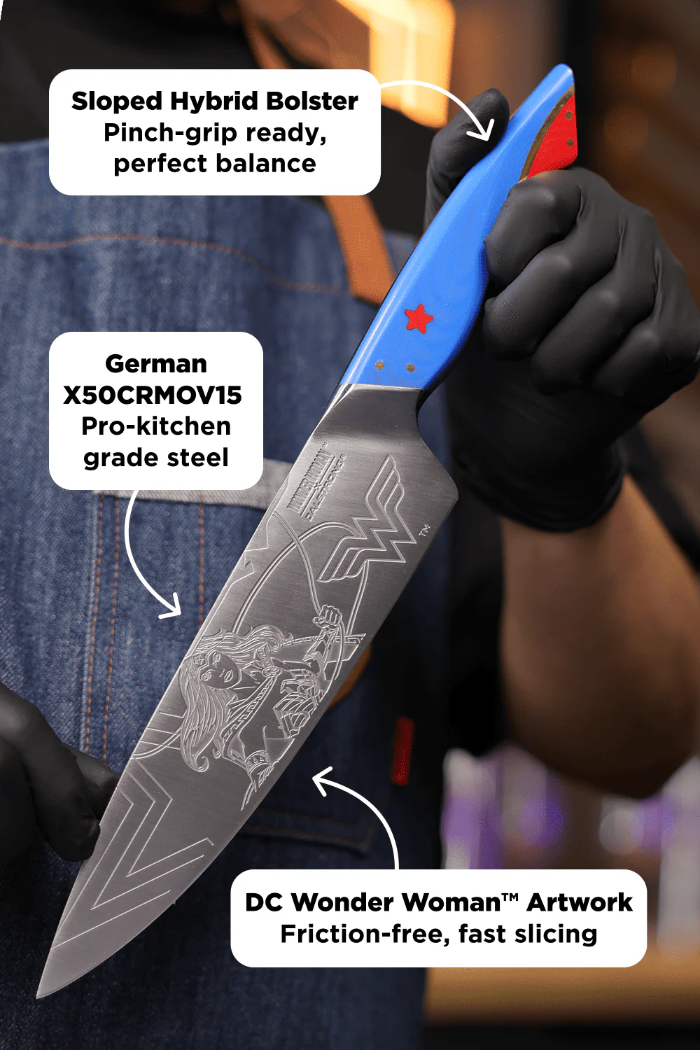 Chef's Knife 8" | Wonder Woman™ Edition | Dalstrong © - Image 7
