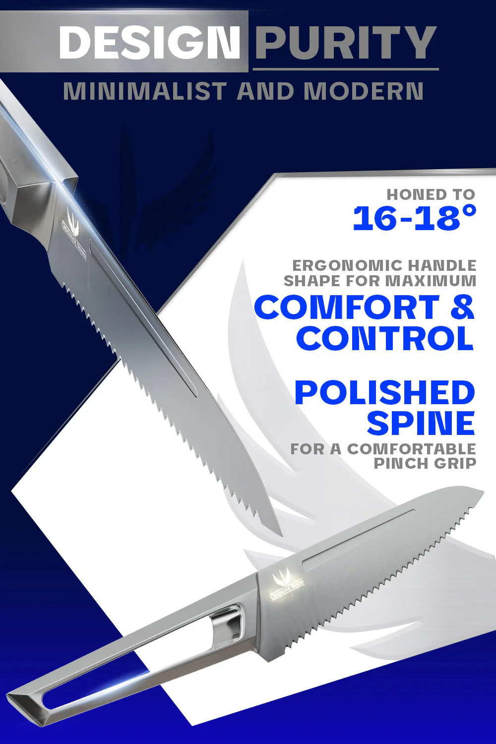 Serrated Utility Knife 5.5" | Crusader Series | NSF Certified | Dalstrong © - Image 3
