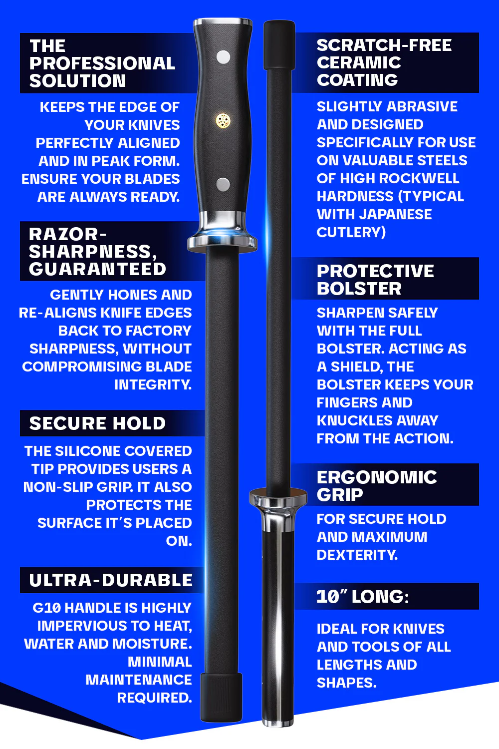 Honing Rod 10" | Ceramic Coating | Dalstrong © - Image 5