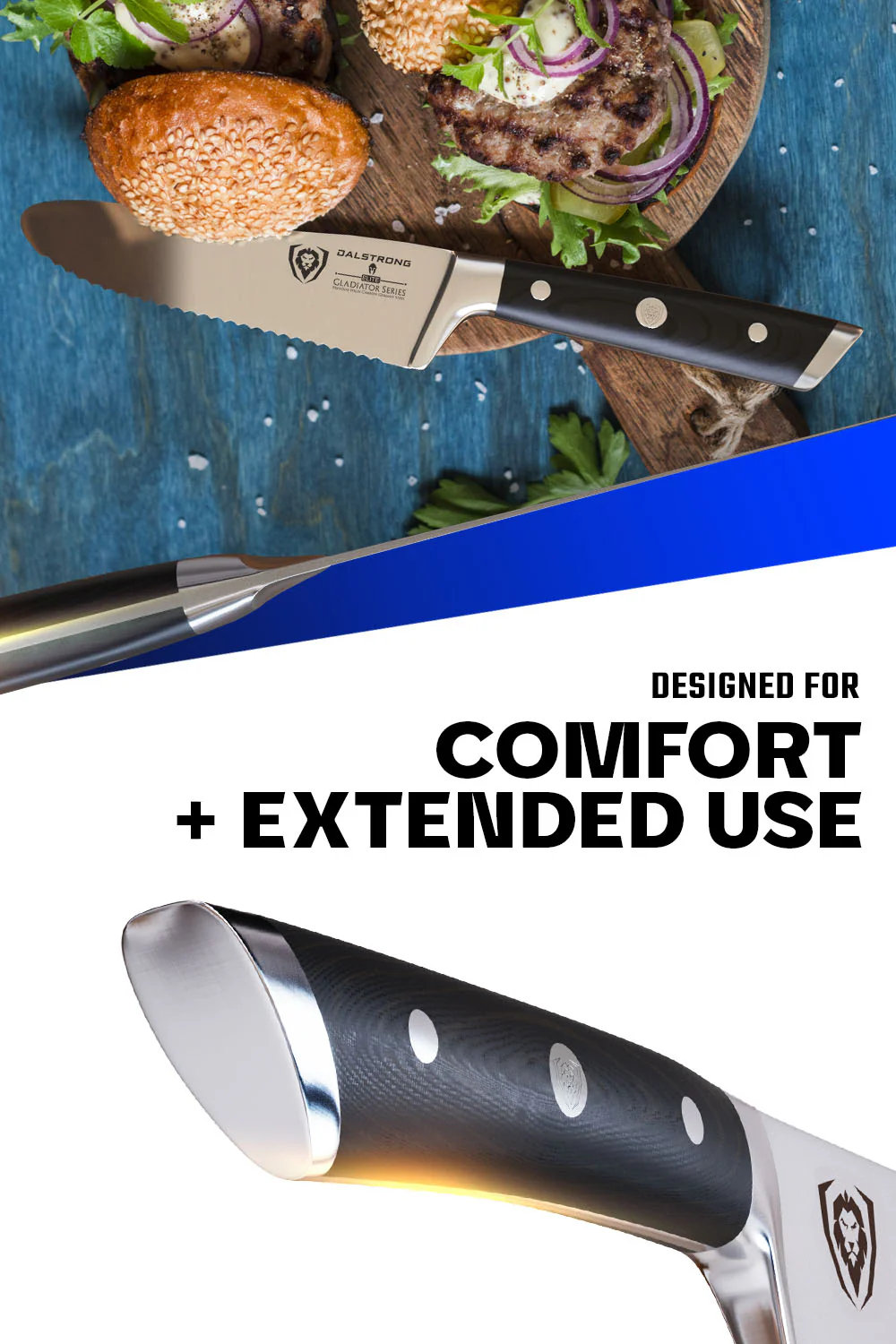 Serrated Sandwich, Deli & Utility Knife 6" | Gladiator Series | NSF Certified | Dalstrong © - Image 4