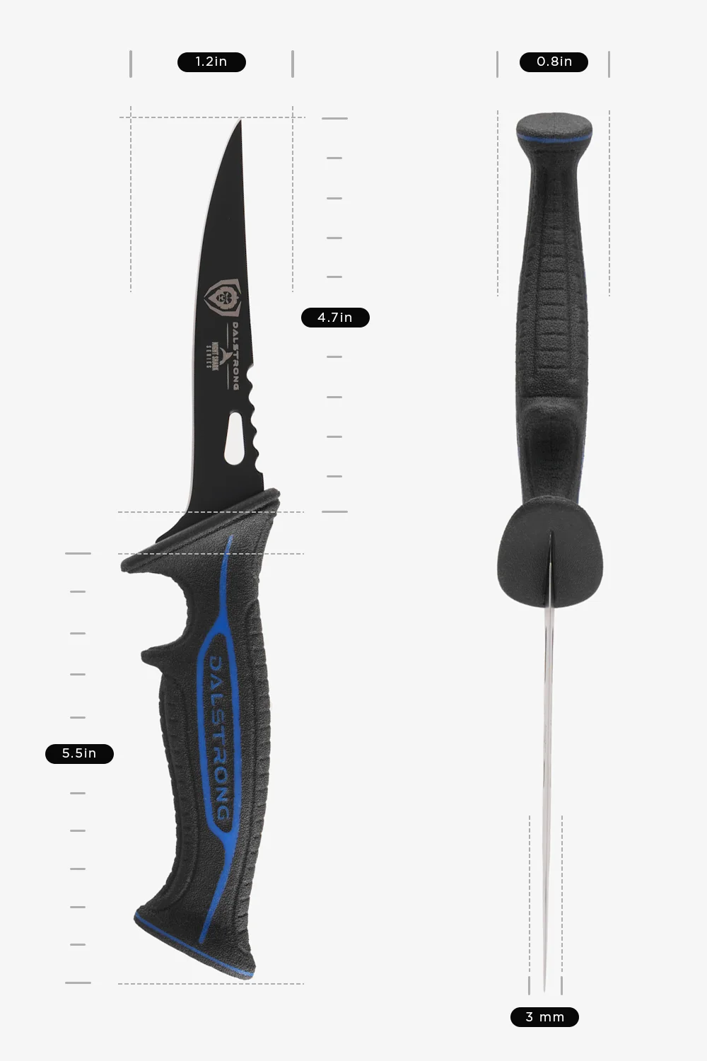 Fillet Knife 4.7" | Night Shark Series | NSF Certified | Dalstrong © - Image 8