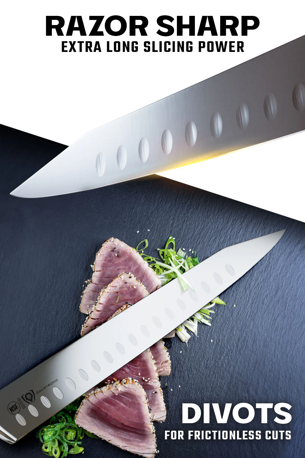 Chef's Knife & Sujihiki Hybrid 12" | Kitchen Gladius | Gladiator Series | NSF Certified | Dalstrong © - Image 3