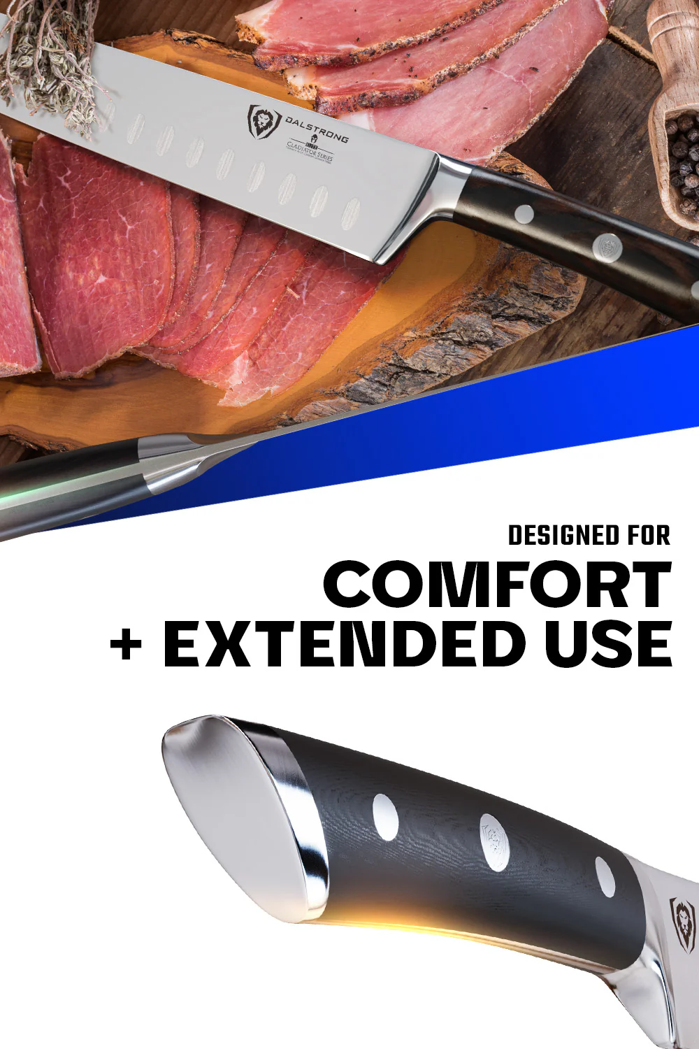 Chef's Knife & Sujihiki Hybrid 12" | Kitchen Gladius | Gladiator Series | NSF Certified | Dalstrong © - Image 5