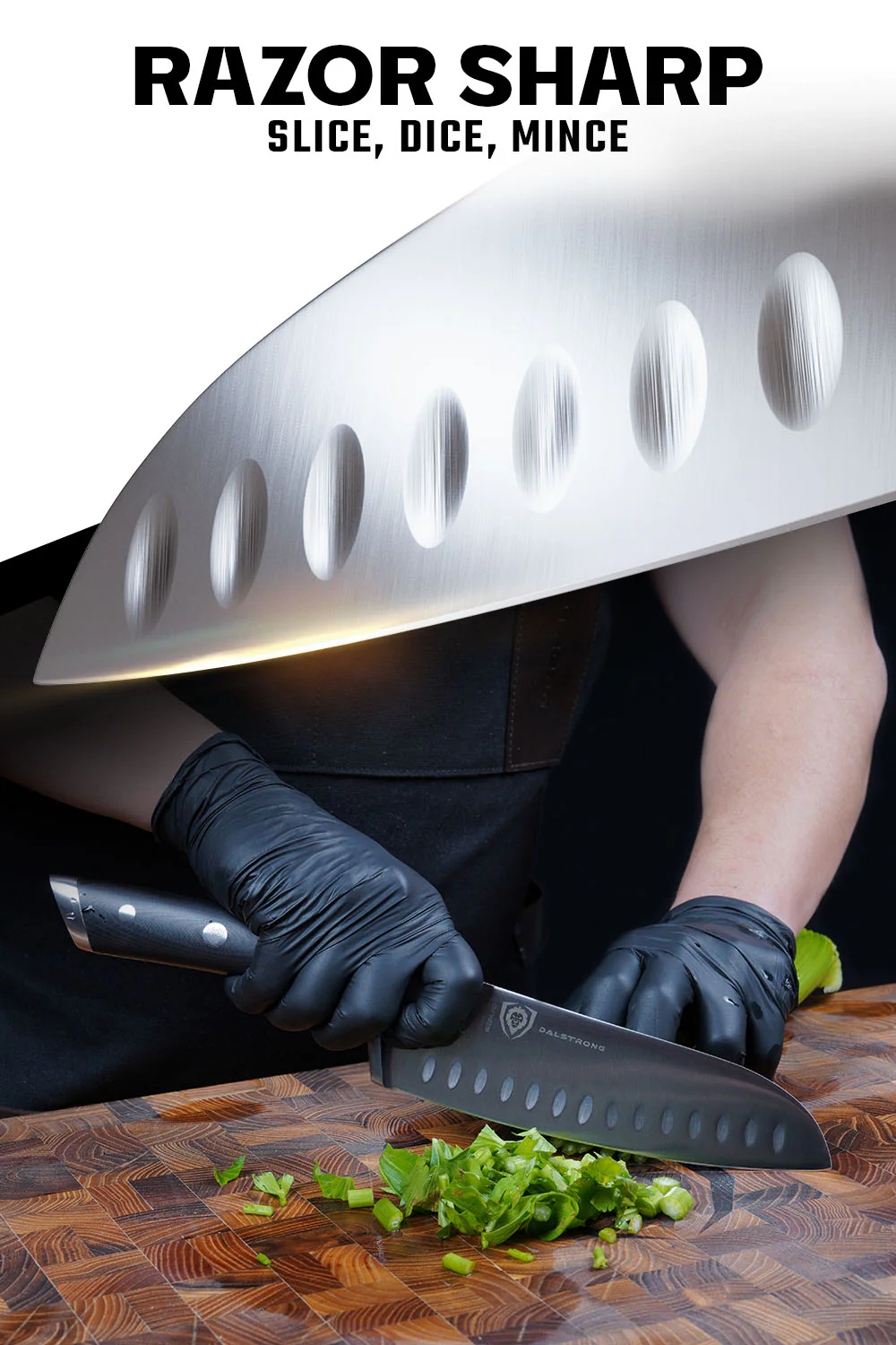 Santoku Knife 7" | Gladiator Series Elite | NSF Certified | Dalstrong © - Image 3