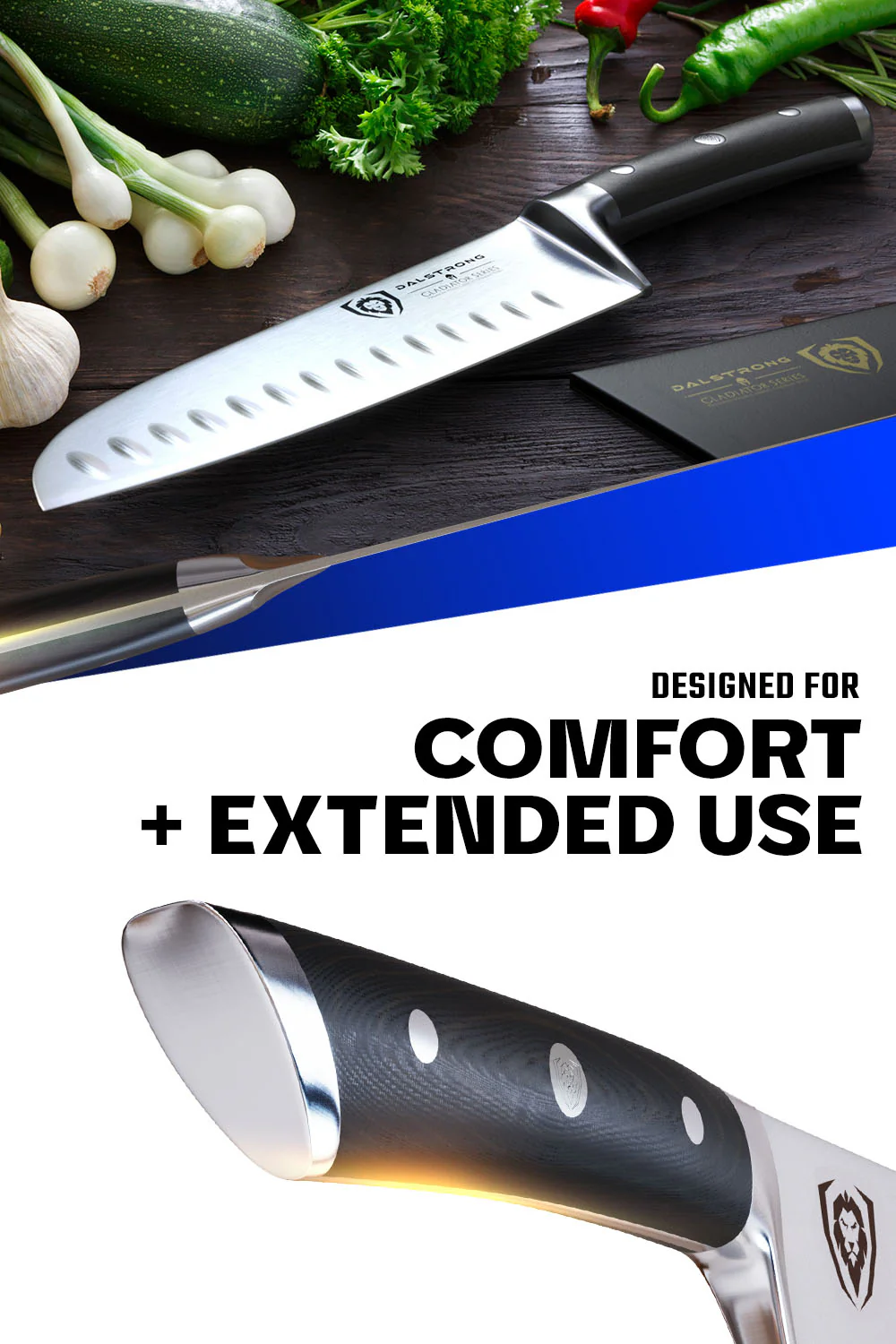 Santoku Knife 7" | Gladiator Series Elite | NSF Certified | Dalstrong © - Image 5