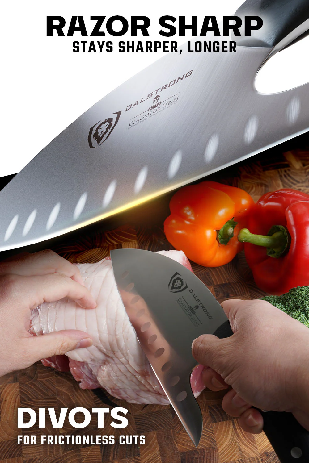 Guardian Chef's Knife 8" - Ergonomic | Gladiator Series | NSF Certified | Dalstrong © - Image 3