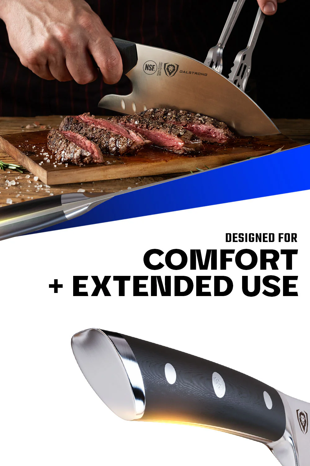 Guardian Chef's Knife 8" - Ergonomic | Gladiator Series | NSF Certified | Dalstrong © - Image 4