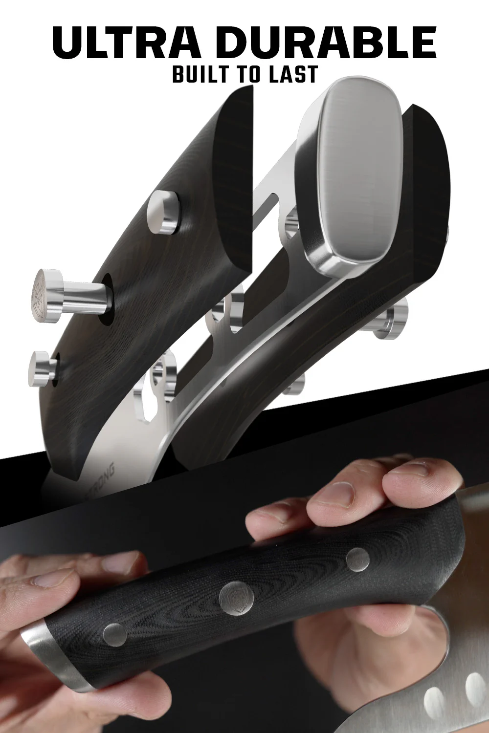 Guardian Chef's Knife 8" - Ergonomic | Gladiator Series | NSF Certified | Dalstrong © - Image 5