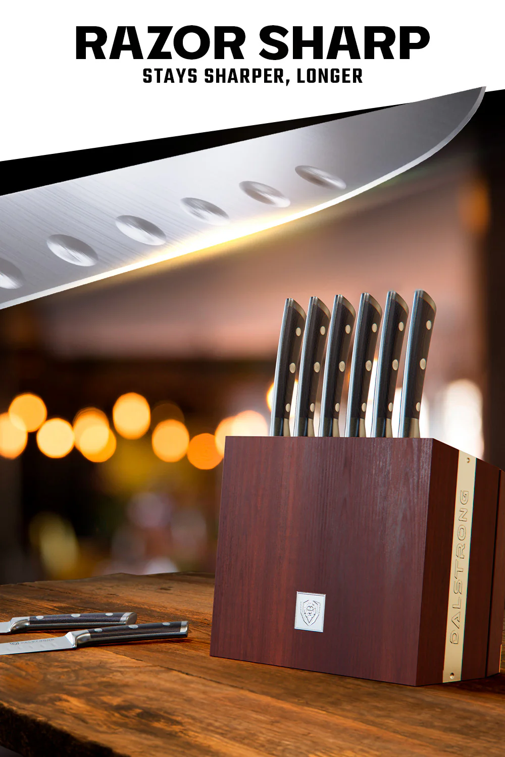8-Piece Steak Knife Set with Storage Block | Gladiator Series | Knives NSF Certified | Dalstrong © - Image 5