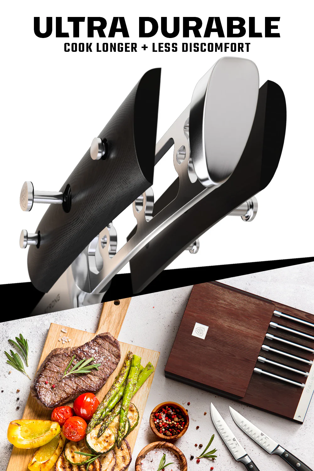 8-Piece Steak Knife Set with Storage Block | Gladiator Series | Knives NSF Certified | Dalstrong © - Image 6
