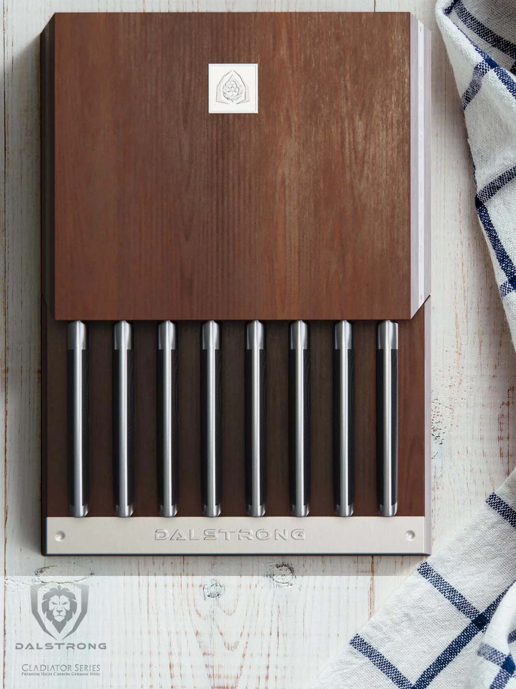 8-Piece Steak Knife Set with Storage Block | Gladiator Series | Knives NSF Certified | Dalstrong © - Image 8