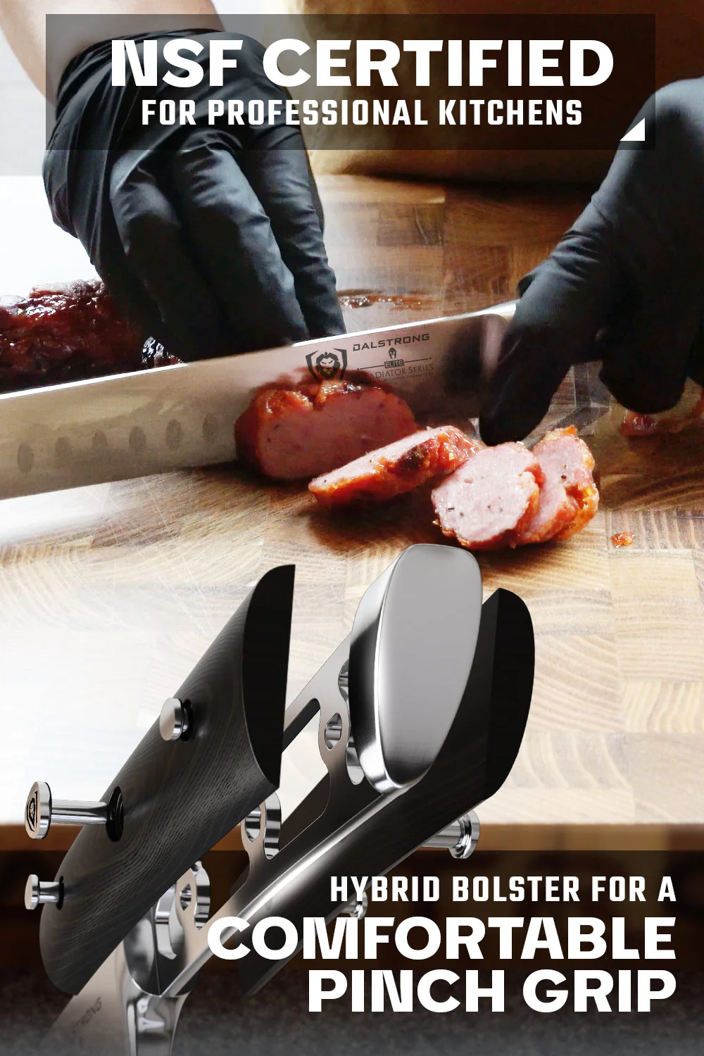 Slicing Carving Knife 8" | Gladiator Series | NSF Certified | Dalstrong © - Image 5