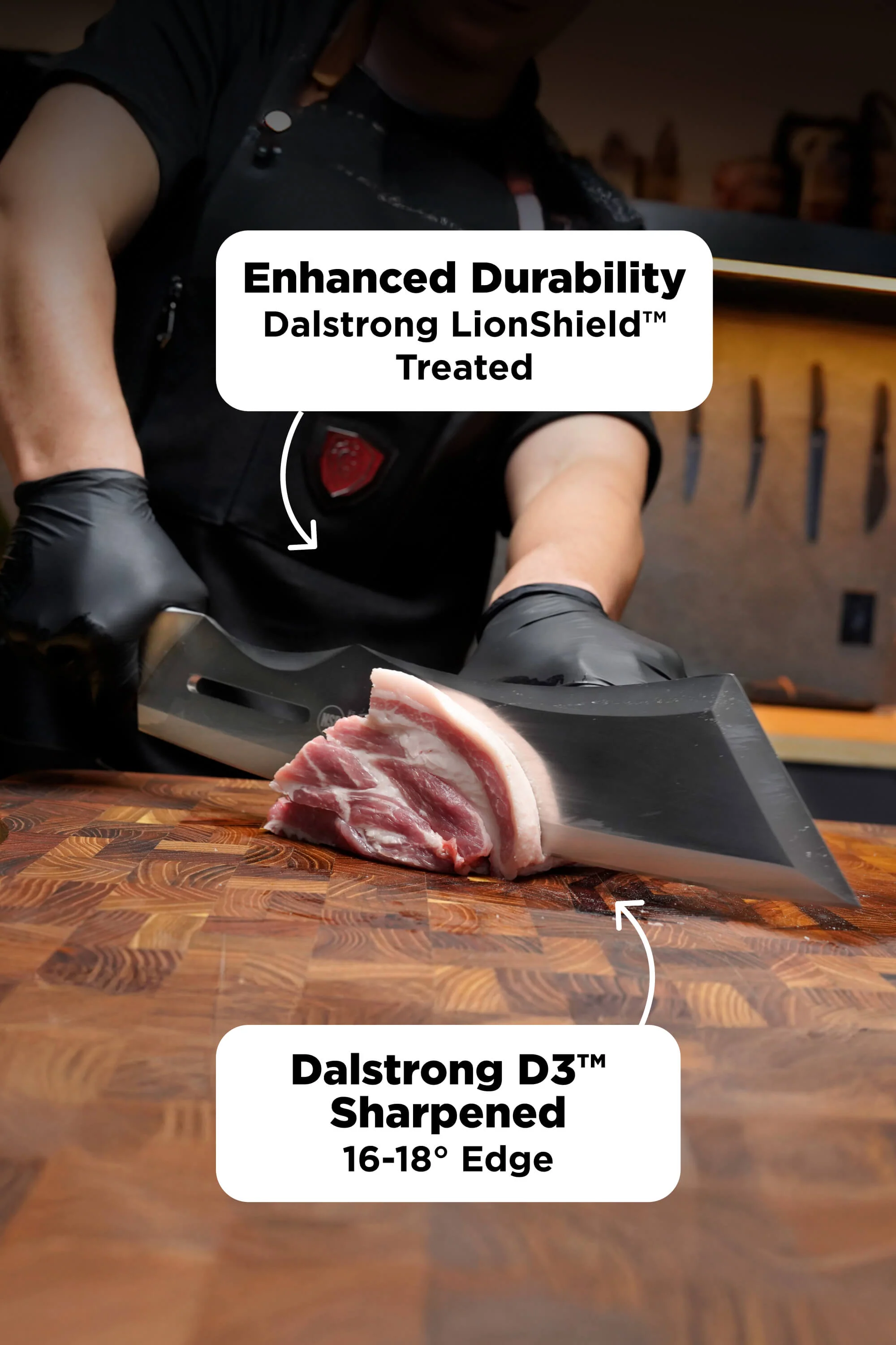 Annihilator Meat Cleaver with Stand 14" | Gladiator Series | Cleaver NSF Certified | Dalstrong © - Image 14