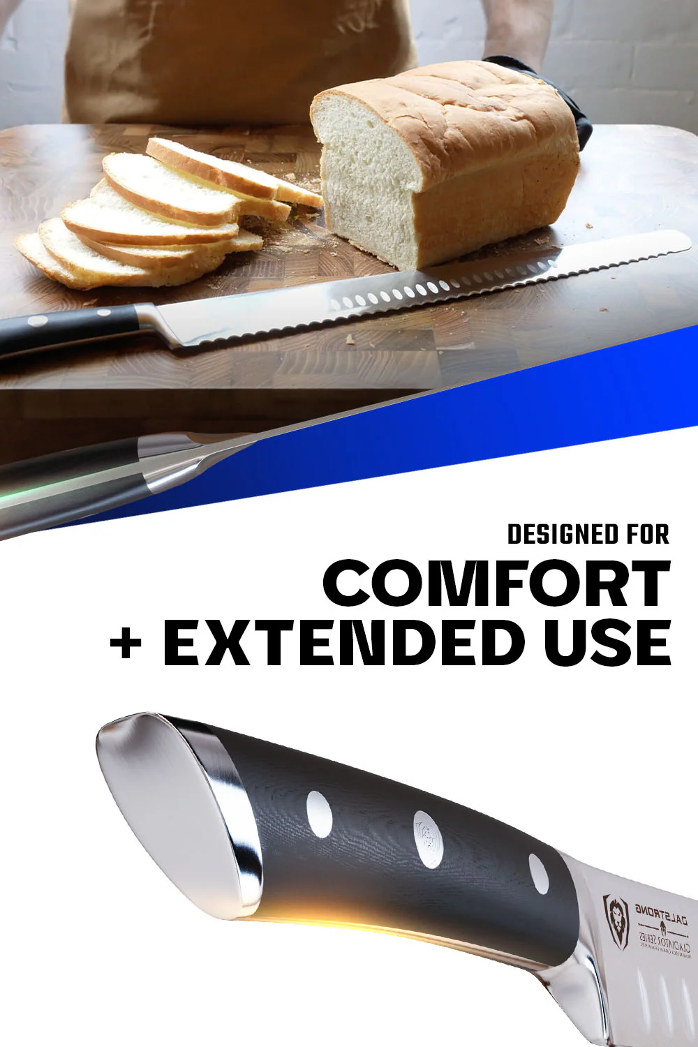 Extra-Long Serrated Slicer 14" | Gladiator Series | NSF Certified | Dalstrong © - Image 5