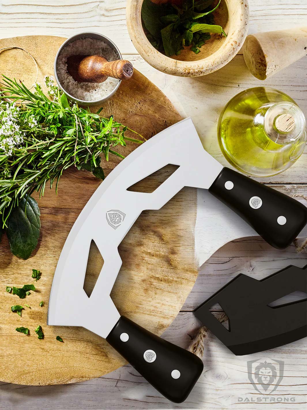 Mezzaluna Knife 8.5" | ABS Handles | Gladiator Series | Dalstrong © - Image 12