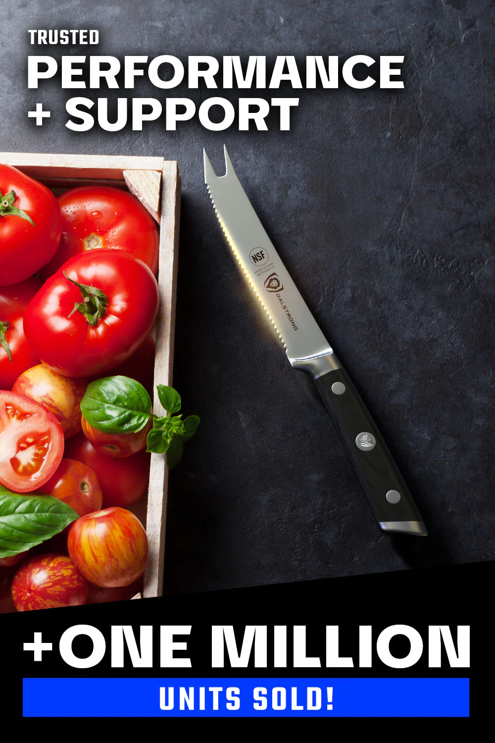 Serrated Tomato Knife 5" | Gladiator Series | NSF Certified | Dalstrong © - Image 7