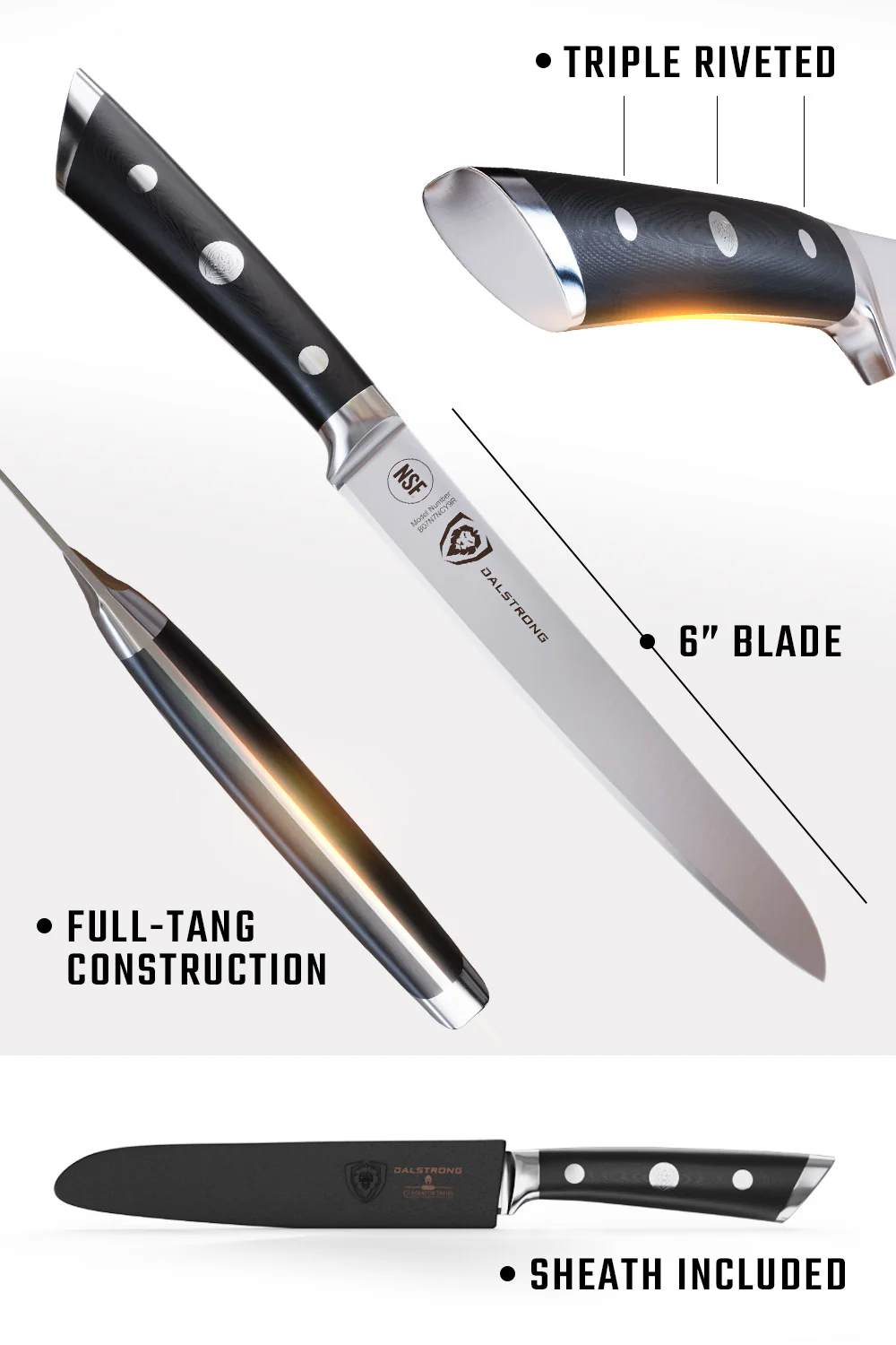 Utility Knife 6" | Gladiator Series | NSF Certified | Dalstrong © - Image 7