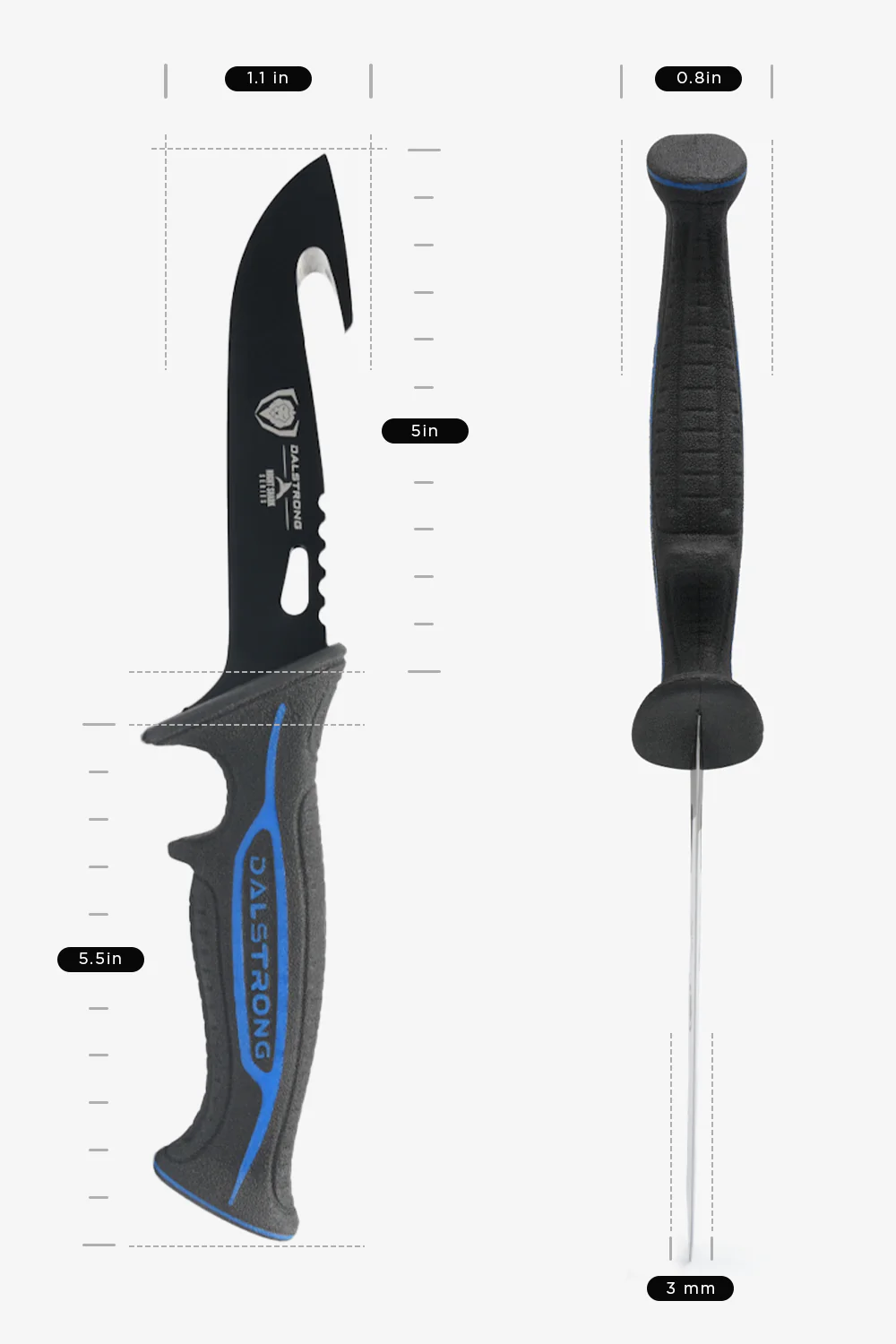 Hook Knife 5" | Night Shark Series | NSF Certified | Dalstrong © - Image 6