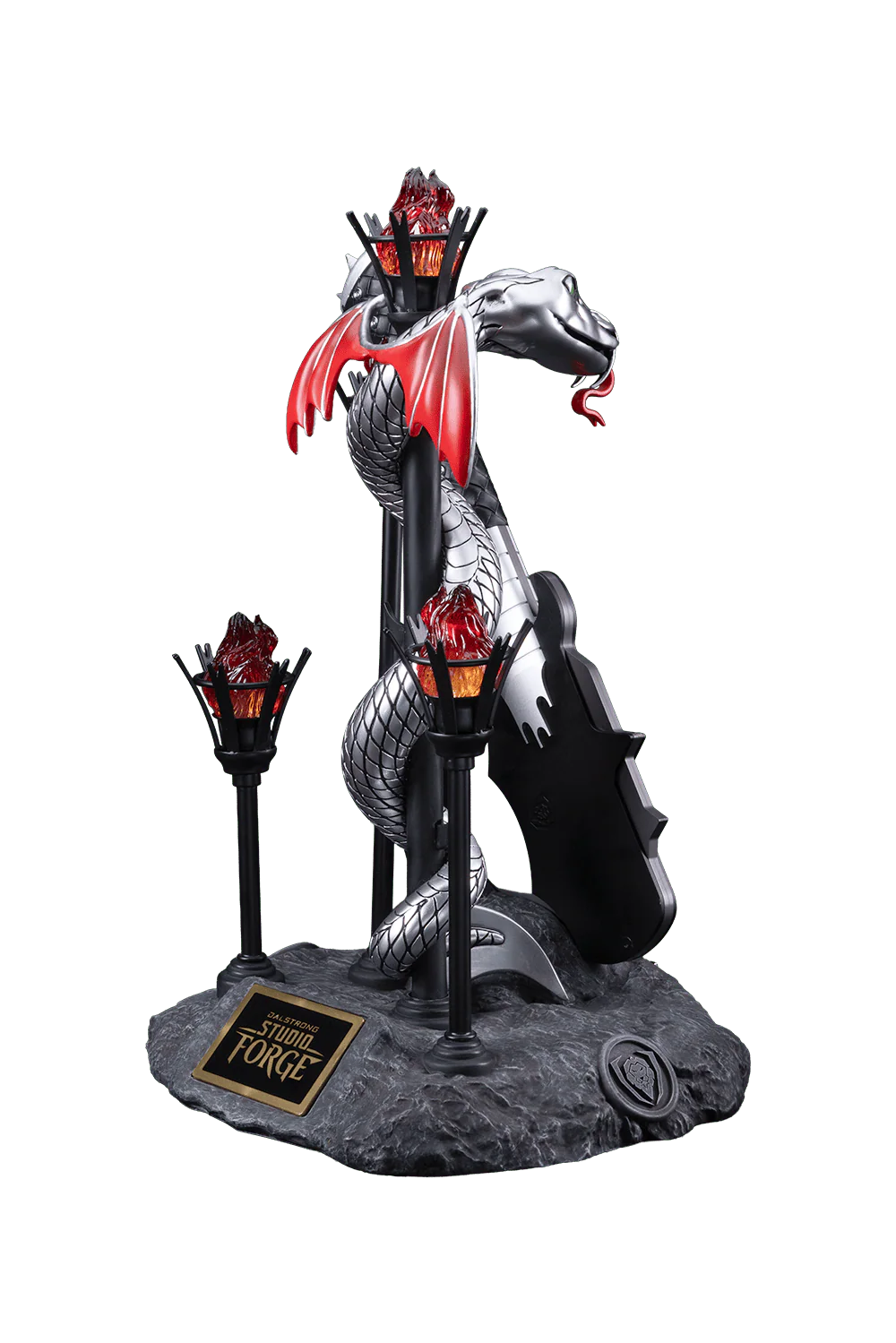 KISS™ x StudioForge™ | Gene Simmons' HELLFIRE DEMON AXE | 7.5” Collector’s Meat Axe & Display Stand - Image 10