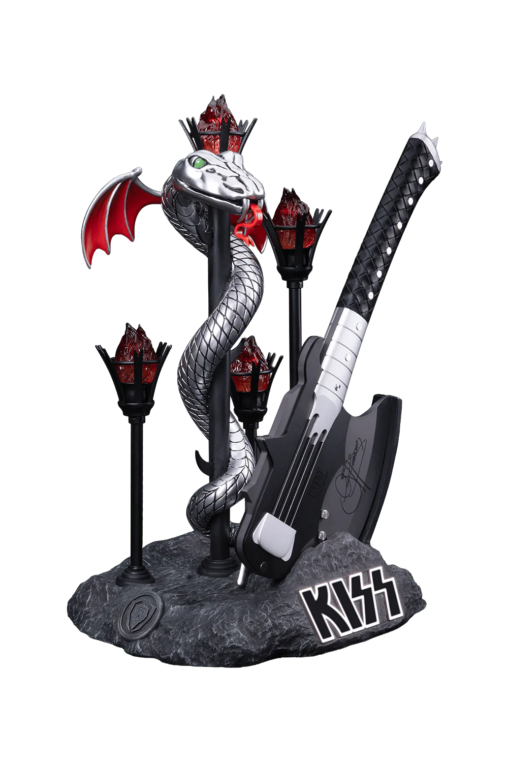 KISS™ x StudioForge™ | Gene Simmons' HELLFIRE DEMON AXE | 7.5” Collector’s Meat Axe & Display Stand - Image 12