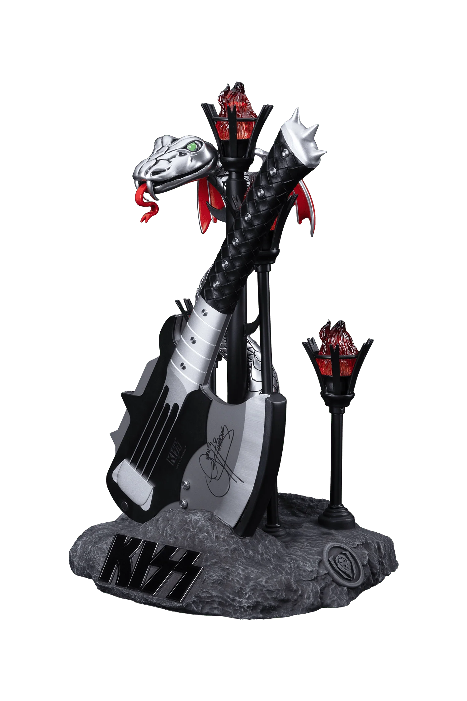 KISS™ x StudioForge™ | Gene Simmons' HELLFIRE DEMON AXE | 7.5” Collector’s Meat Axe & Display Stand - Image 2