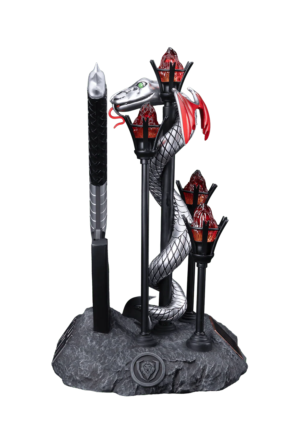KISS™ x StudioForge™ | Gene Simmons' HELLFIRE DEMON AXE | 7.5” Collector’s Meat Axe & Display Stand - Image 3