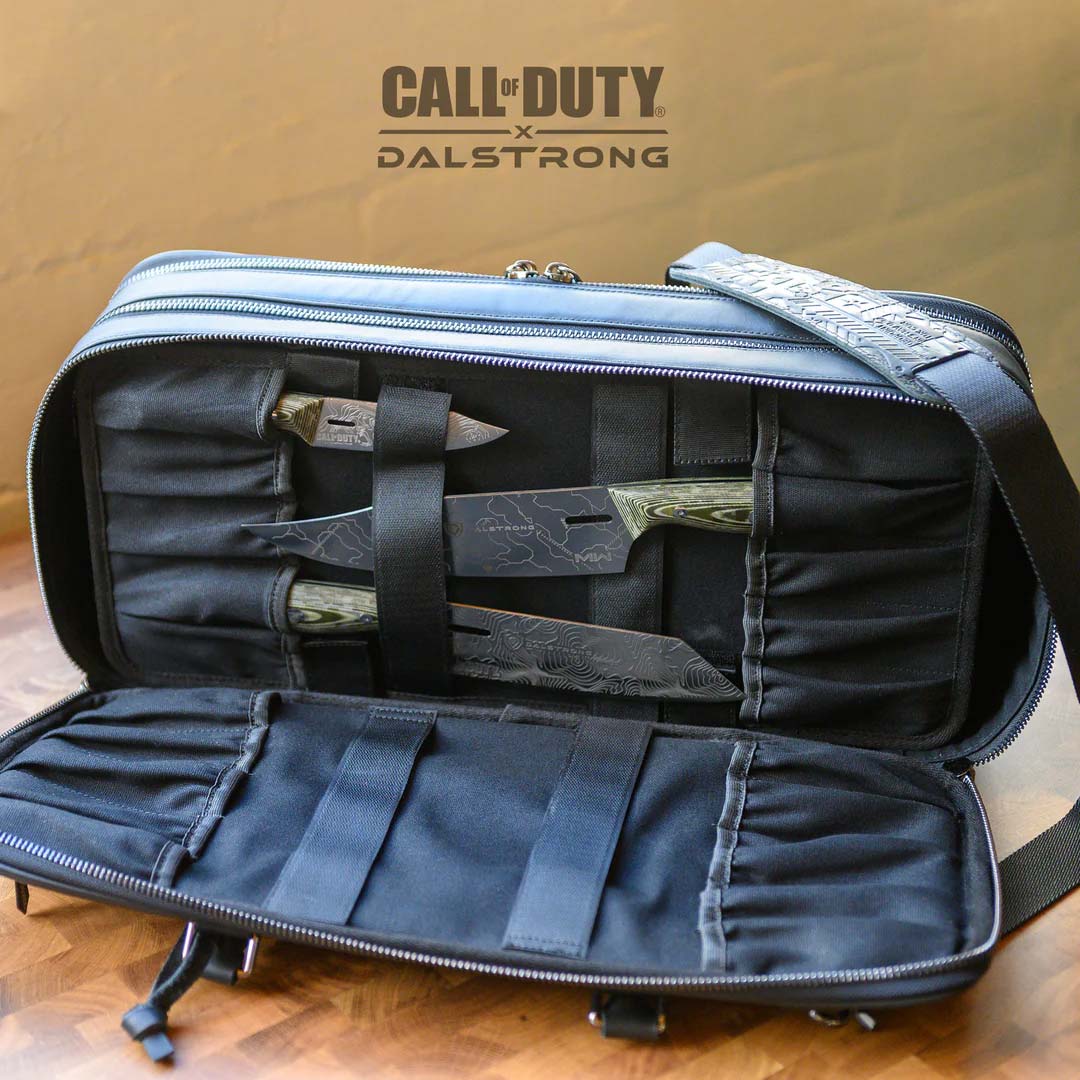 Limited Edition Leather Knife Bag | Call of Duty © Edition | Black Genuine Leather | EXCLUSIVE COLLECTOR BAG | Dalstrong © - Image 6