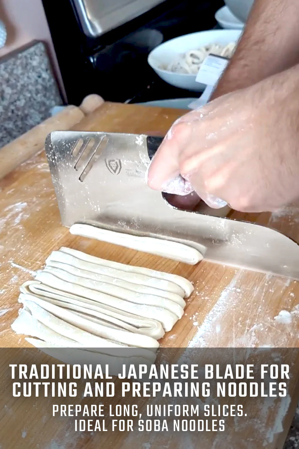 Menkiri Noodle Knife 9.5" | Gladiator Series | NSF Certified | Dalstrong © - Image 3