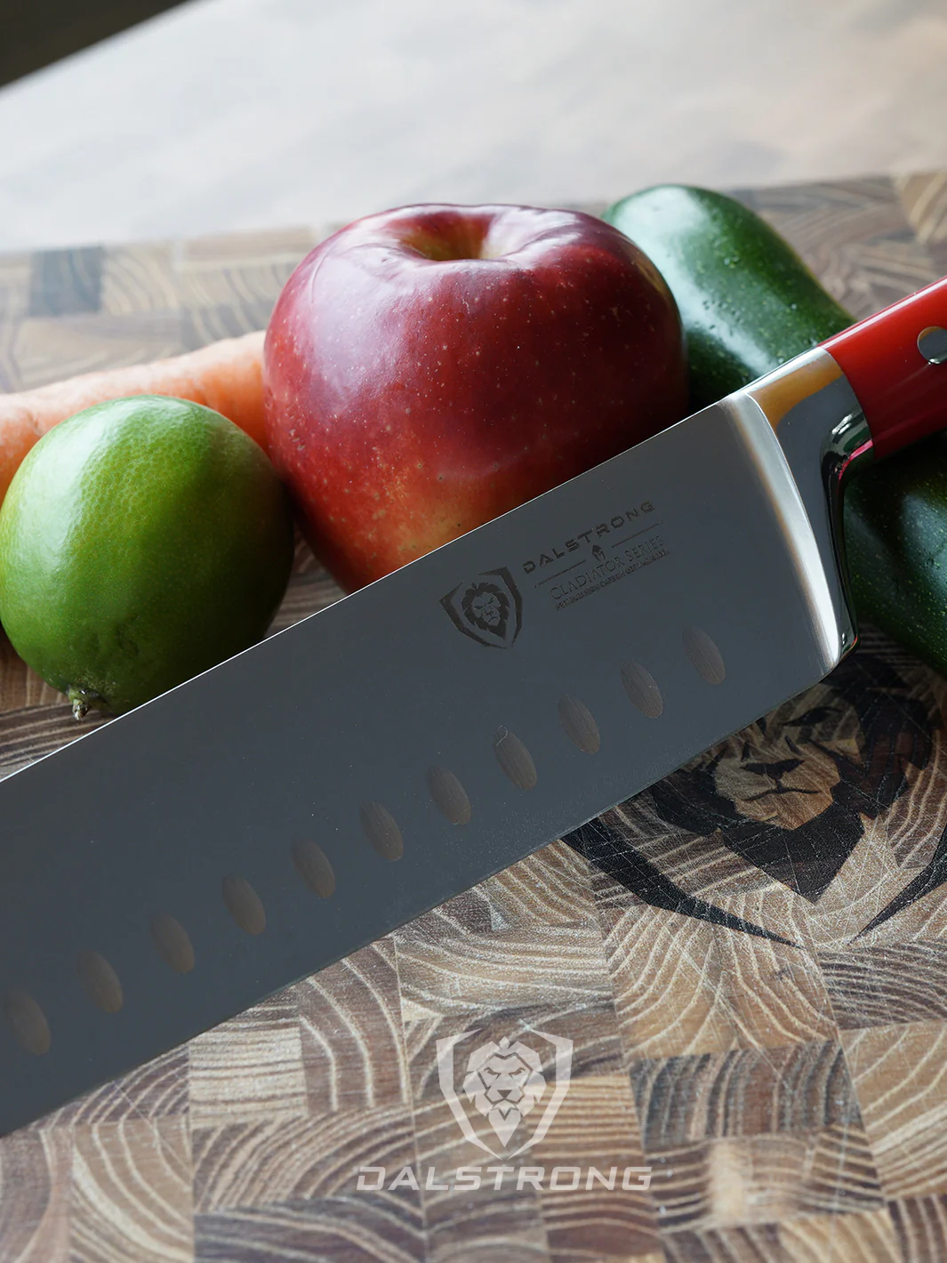 Nakiri Vegetable Knife 7" | Crimson Red ABS Handle | Gladiator Series | NSF Certified | Dalstrong © - Image 7