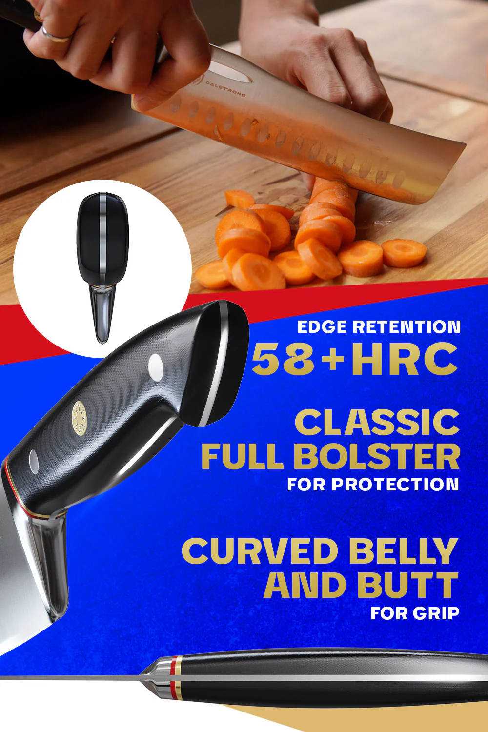 Nakiri Knife 7" | Vegetable Knife | Centurion Series | Dalstrong © - Image 5