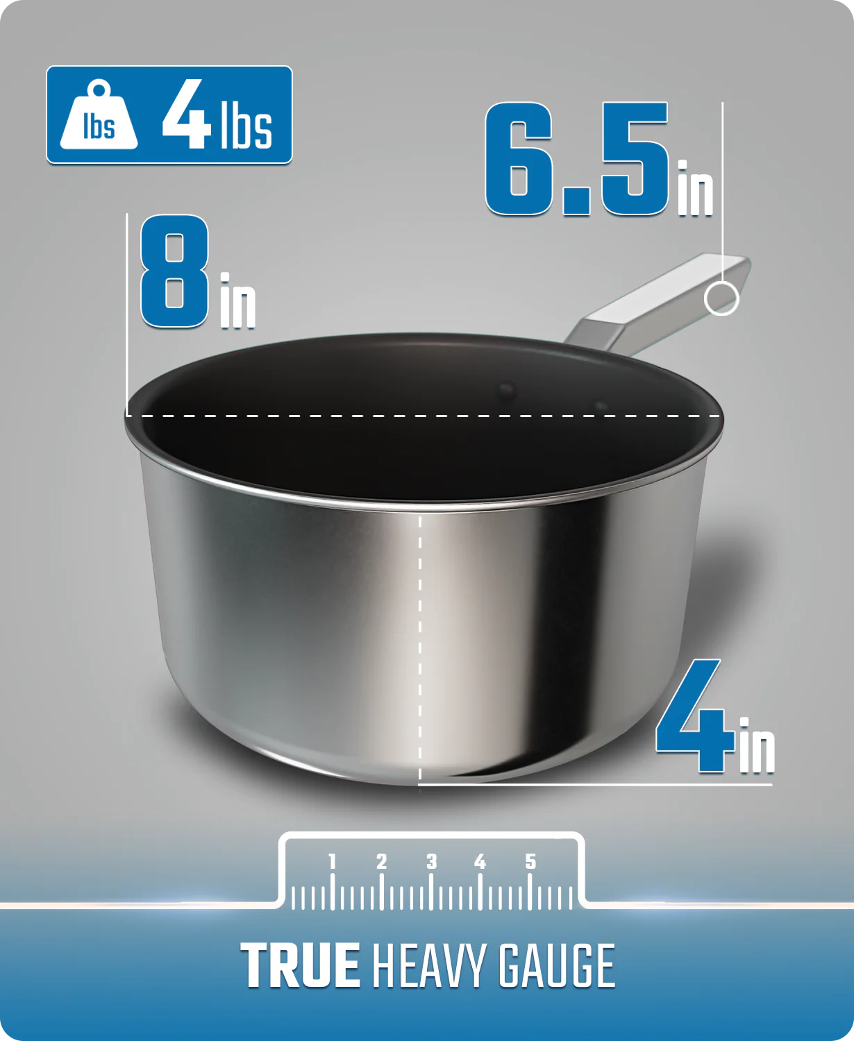 3 Quart Stock Pot | ETERNA Non-Stick | Oberon Series | Dalstrong © - Image 5