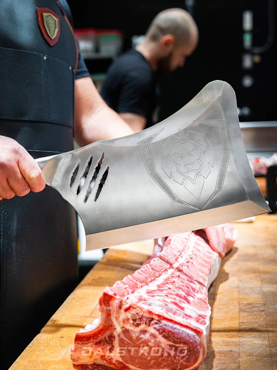 Obliterator XL Cleaver Knife | Rubberwood Stand | Gladiator Series R | Dalstrong © - Image 11