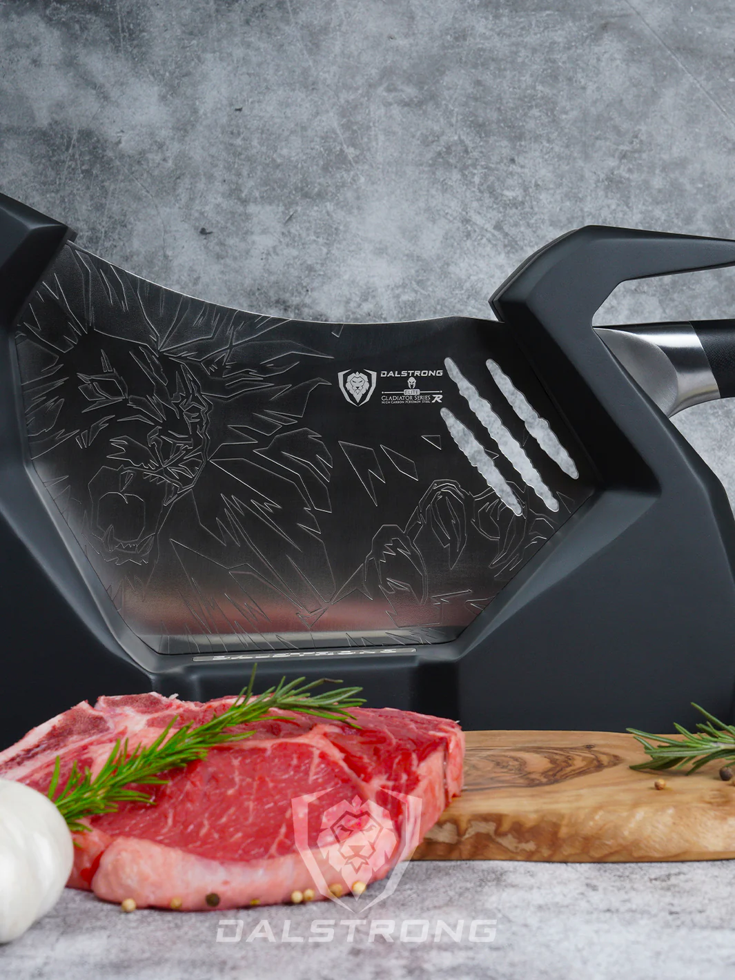 Obliterator XL Cleaver Knife | Rubberwood Stand | Gladiator Series R | Dalstrong © - Image 9