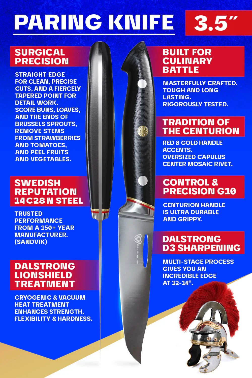 Paring Knife 3.5" | Centurion Series | Dalstrong © - Image 4